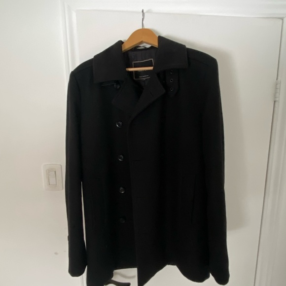 Black pea coat size s - Picture 3 of 6